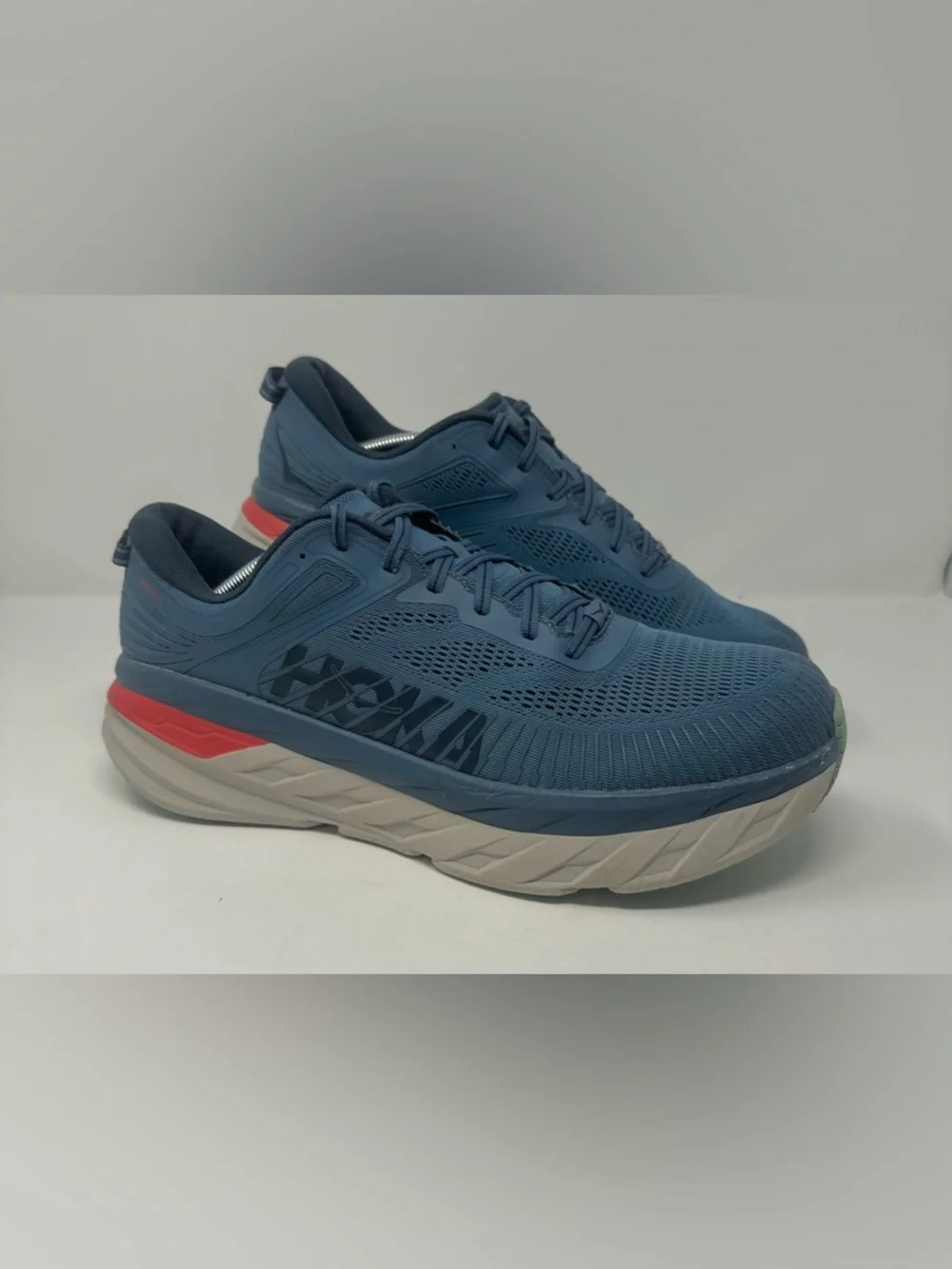 Hoka Bondi 7 Men’s Real Teal Outer Space Blue Running (Cleaned & Refreshed)